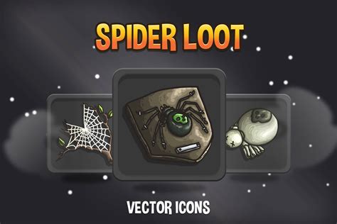 Spider Loot Vector Icons Download Pack 